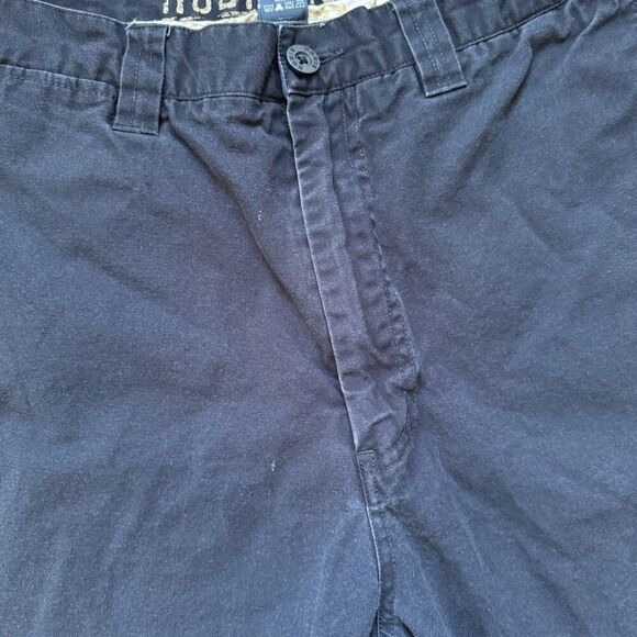 Hobie Flat Front Distressed Shorts Size 34 Side Pockets 100% Cotton Surf Style - Picture 3 of 13
